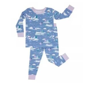 Little Sleepies Kids Pajama Set in Purple and Blue
